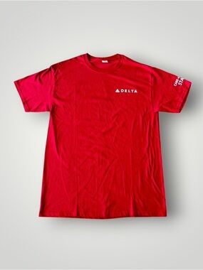 Delta T-Shirt Medium Airport Code Care-A-Van Red End Of Summer Celebration NWOT